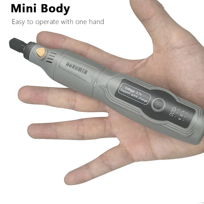 DONUMEH Cordless Drill Mini Grinder Rechargeable Removable Battery Engraving Variable 3 speed adjust Rotary Tool Dremel Engraver 6