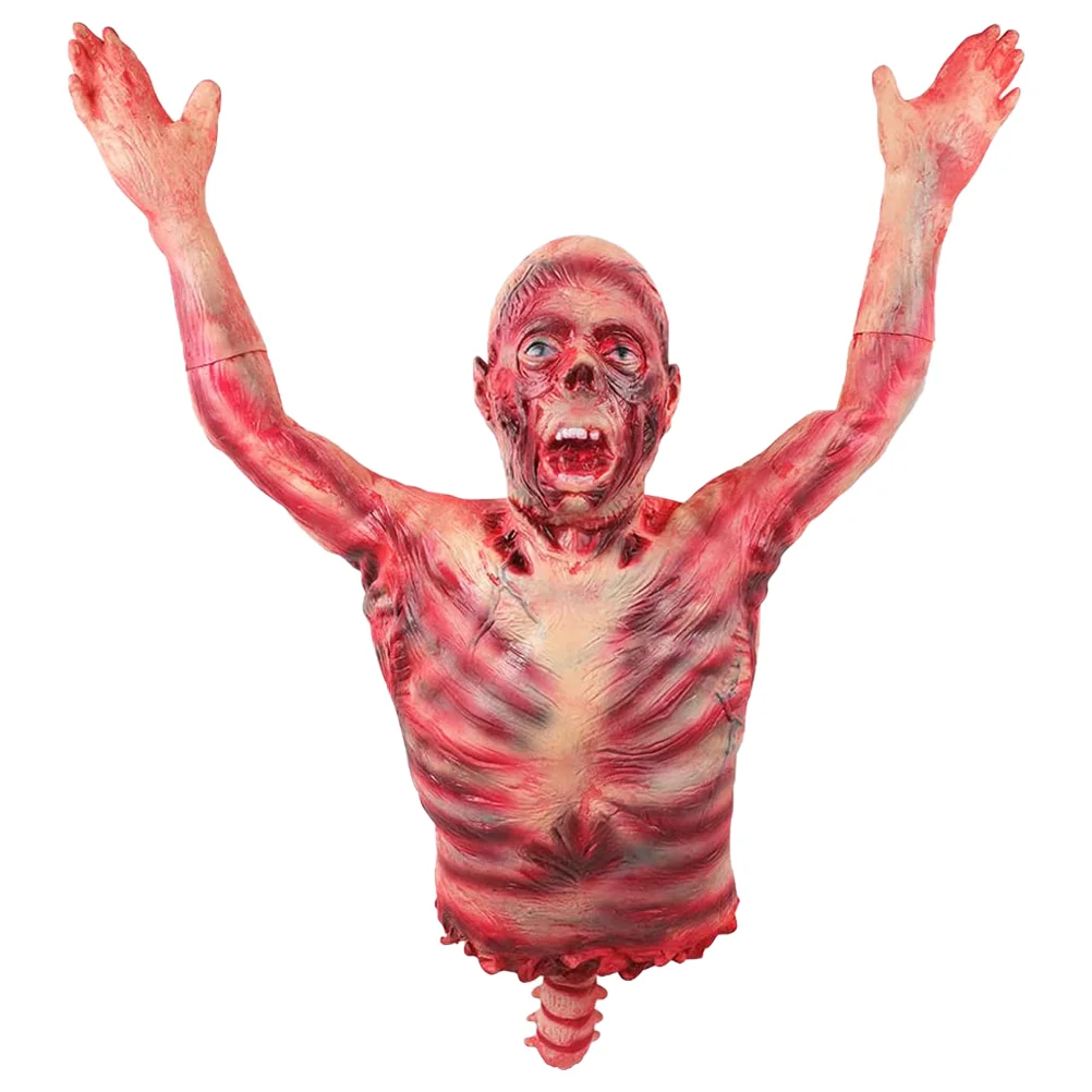 

Halloween Decor Hanging Torso Scary Corpse Props Bust Latex Dead Body Decorations Broken Haunted House Men Women