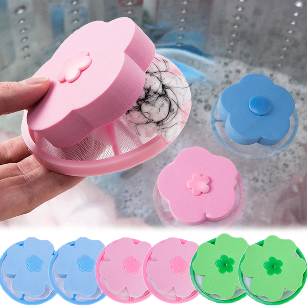 

2/4Pcs Floating Hair Filtering Mesh Washing Machine Pouch Cleaning Balls Fur Removal Catcher Filter Mesh Dirty Fiber Collector