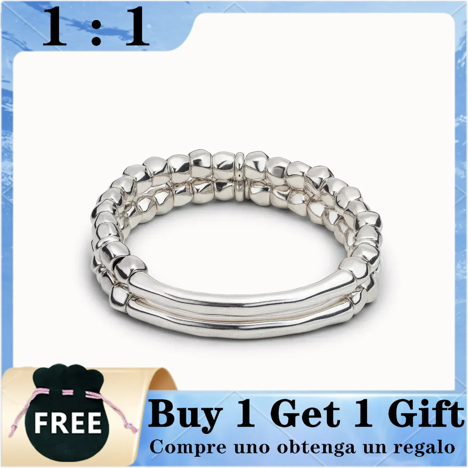 UNO dupla camada геометрический bola pulseira para mulheres jóias exclusivas presente de alta качества оригинал novo