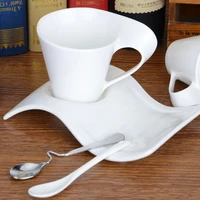 european ceramic espresso coffee cup with spoon and cup holder kitchen bar supplies living room home drinking utensils