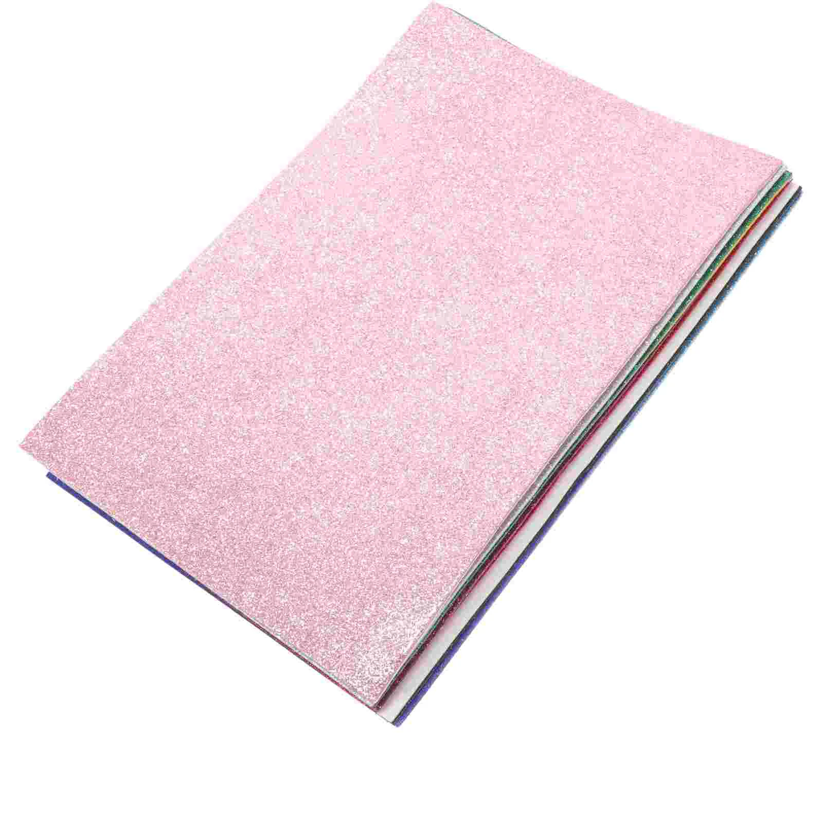 

10 Sheets Crafts Colored Sponge Paper Kindergarten DIY Material Gold Powder Supplies Handmade Materials