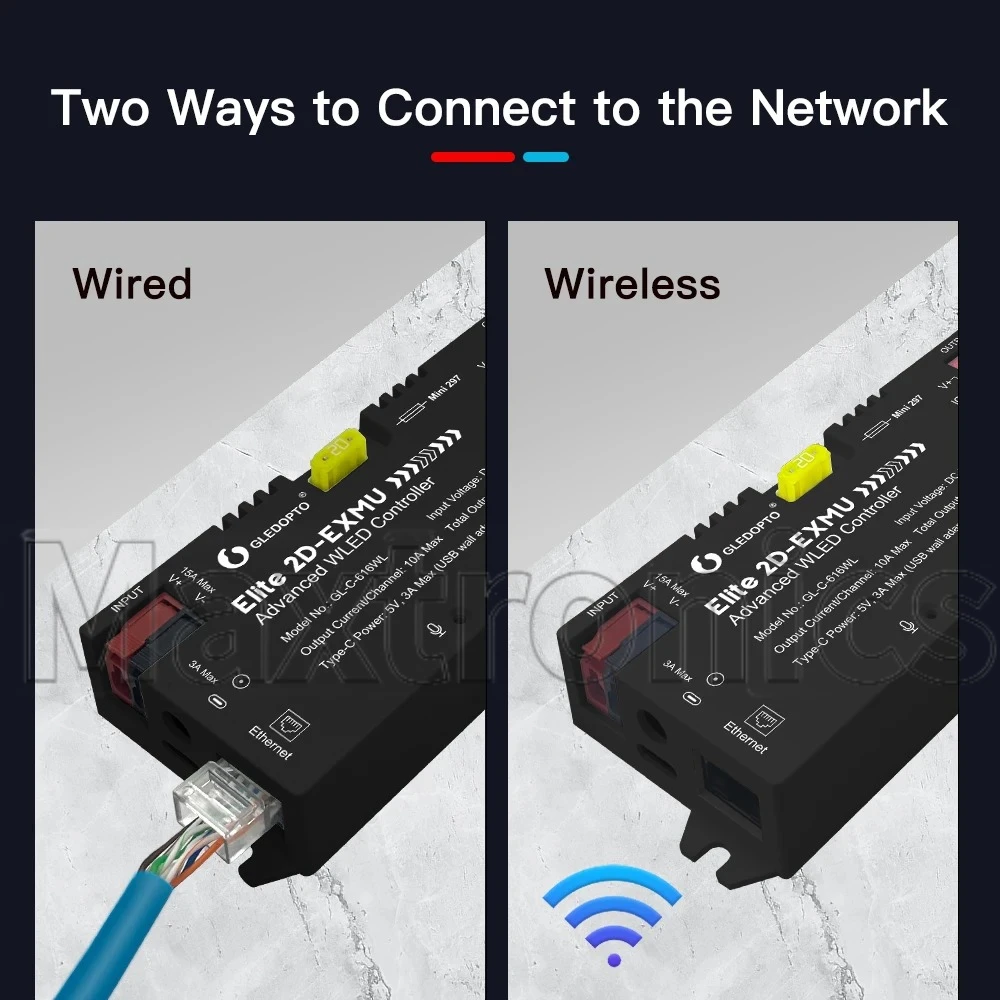 Фото GLEDOPTO Elite ESP32 WLED контроллер 20A предохранитель динамического звука реле энергосбережения для WS2811 WS2812 SK6812 RGBIC светодиодная лента №5