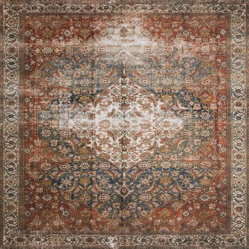 

Oriental Blue / Multi Printed Area Rug