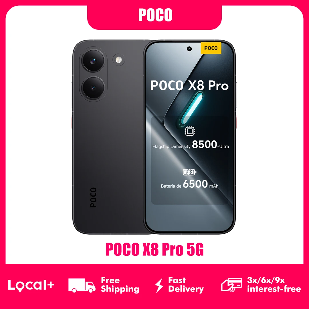 POCO X8 Pro 5G 8GB 256GB 12GB 512GB NFC Smartphone Dimensity 8500-Ultra 6500mAh Battery Sensor Sony IMX882 50MP