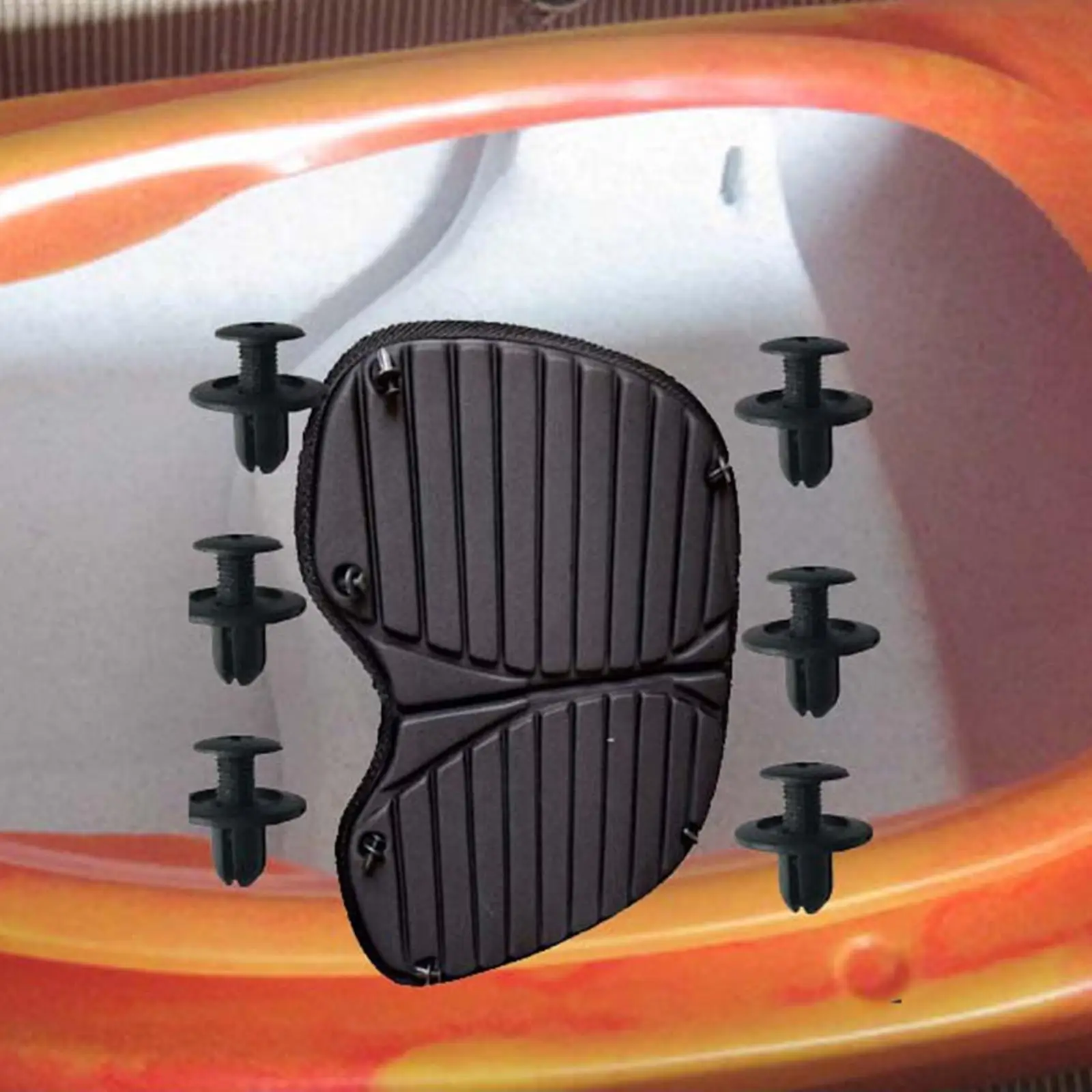 

Kayak Back Seat Cushion EVA Padded Seat Pad Lightweight Nylon Paddling Cushion for Sit-on Top Kayak, Fishing Boat, Canoe