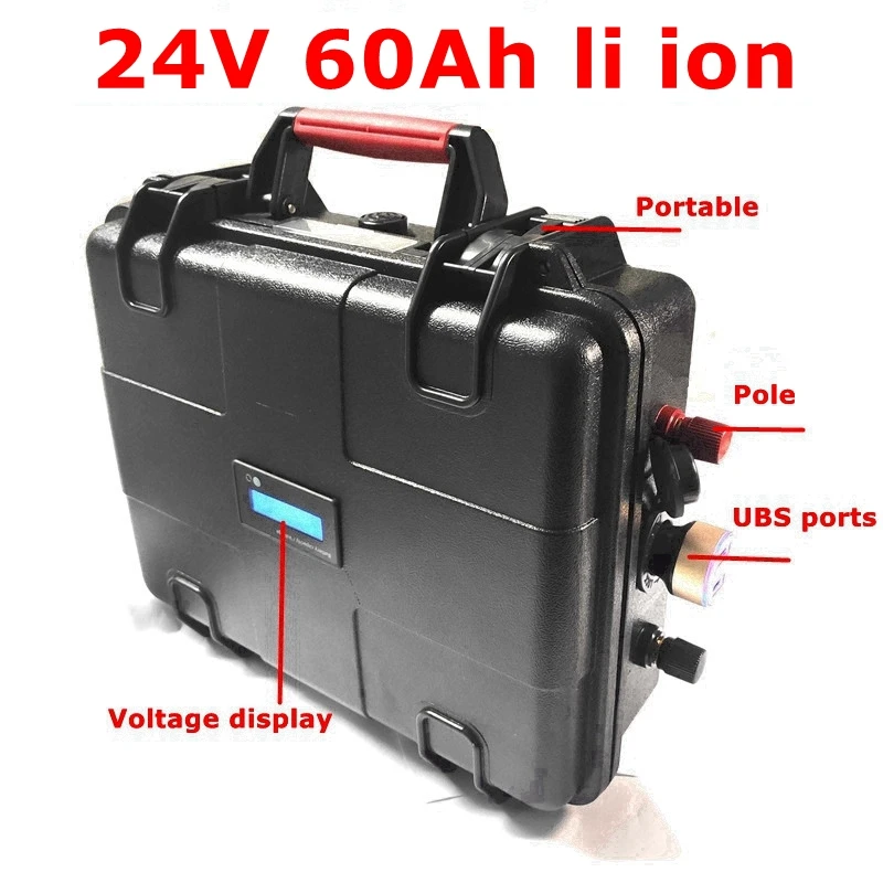 

BLN impermeabile 24V 60AH agli ioni di litio BMS 7s li ion bateria 18650 per carrello da golf accumulo di energia solare illumin