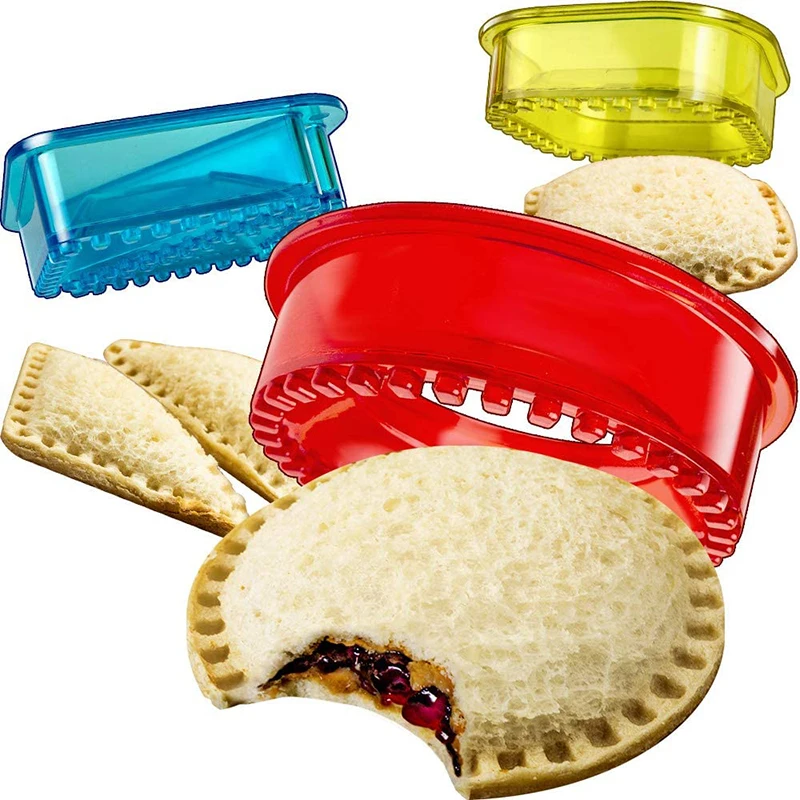 Sand-Wich Cutter and Sealer Set For Kids Lunch Sandwiches Decruster Uncrustables Maker Bread Toast Breakfast Making Mold
