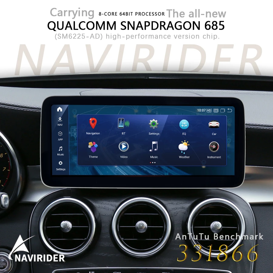 2 8 ГГц процессор Qualcomm Android экран CARPLAY стерео для Benz C CLASS C200 W205 C250 C180 C260 2019 2021 GPS