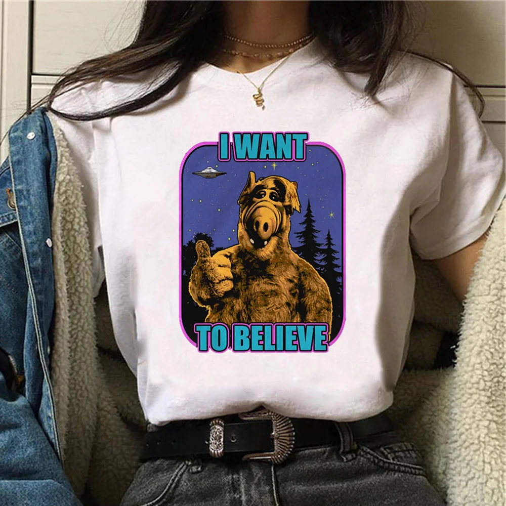

Alf t shirt women anime designer top girl graphic 2000s harajuku clothes