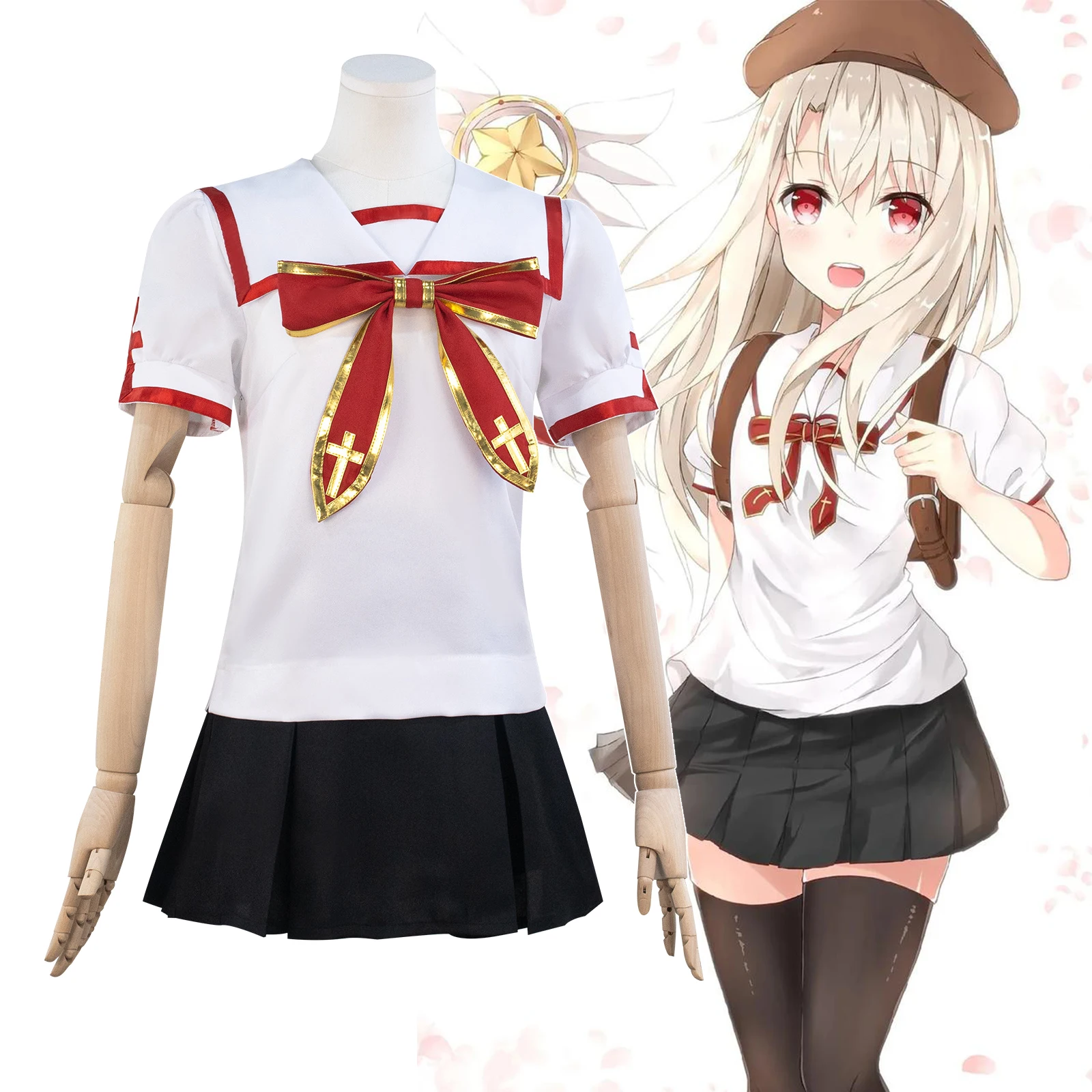 Фото Костюм для косплея Fate/kaleid liner Illyasviel JK, комплект униформы для Хэллоуина, наряд для вечеринки для женщин 2026 №4