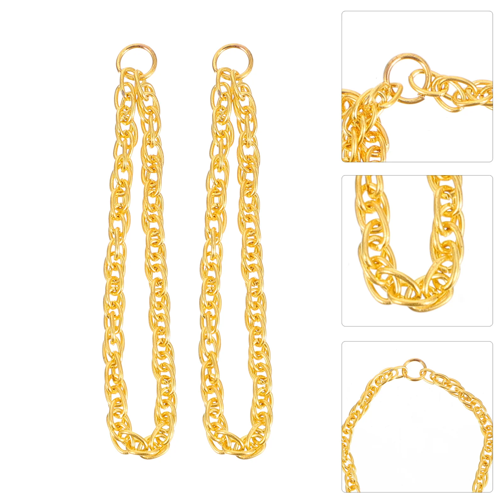 

25 Pcs Mini Gold Chain Necklace Glasses Accessory Toys Children Gift Dressing Up