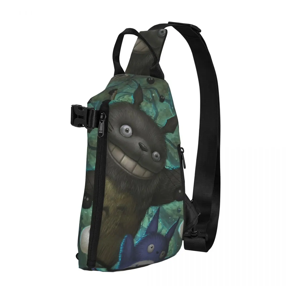 

My Neighbor Totoro Mei Satsuki Shoulder Bags Flying in Forest Casual Chest Bag Phone Trip Sling Bag Running Print Small Bags