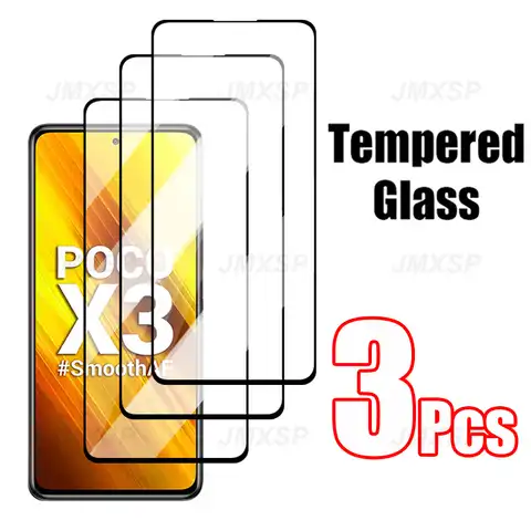 Защитное стекло для Xiaomi Poco X3 F2 M2 M3 M4 Pro, закаленное стекло для Xiaomi Poco X3 X4 NFC F3 GT F1 X2 C3, стекло для экрана, 3 шт.