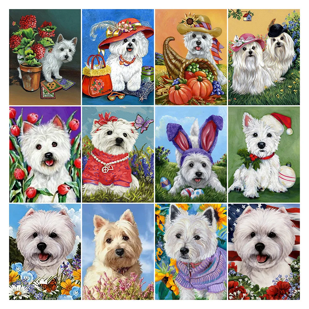 

KAMY YI 5D Diy Customized Diamond Painting Cross Stitch Oil The dog Square Round Diamond Mosai simplec Handmade Crafts