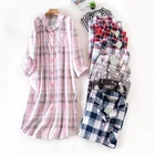 Женская зимняя теплая длинная ночная рубашка с начесом