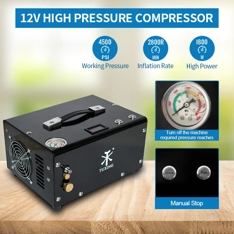 Воздушный компрессор TUXING TXET061 PCP 300 бар 4500 фунтов на кв. дюйм высокого давления с