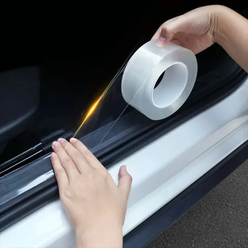 

Car Stickers Protector Car Door Sill Sticker Scratchproof Stickers Protector Nano Tape Auto Bumper Strip Car Protect