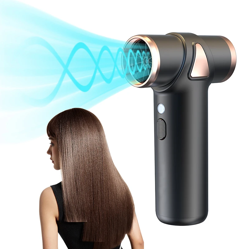 Wireless Mini Hairdryer Unique Compact And Lightweight Quick Rechargeable Design Handheld High-Speed Motor Hair Dryer