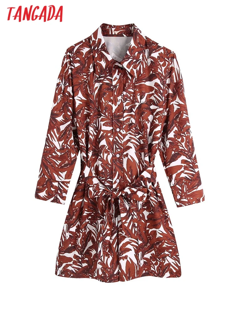 

Tangada Women Vintage Floral Playsuits with Slash Long Sleeve Rompers Ladies Casual Chic Jumpsuits CE40