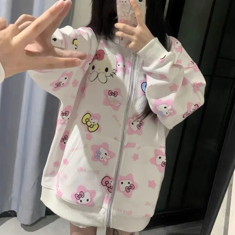 Женская Толстовка Оверсайз с длинным рукавом и капюшоном