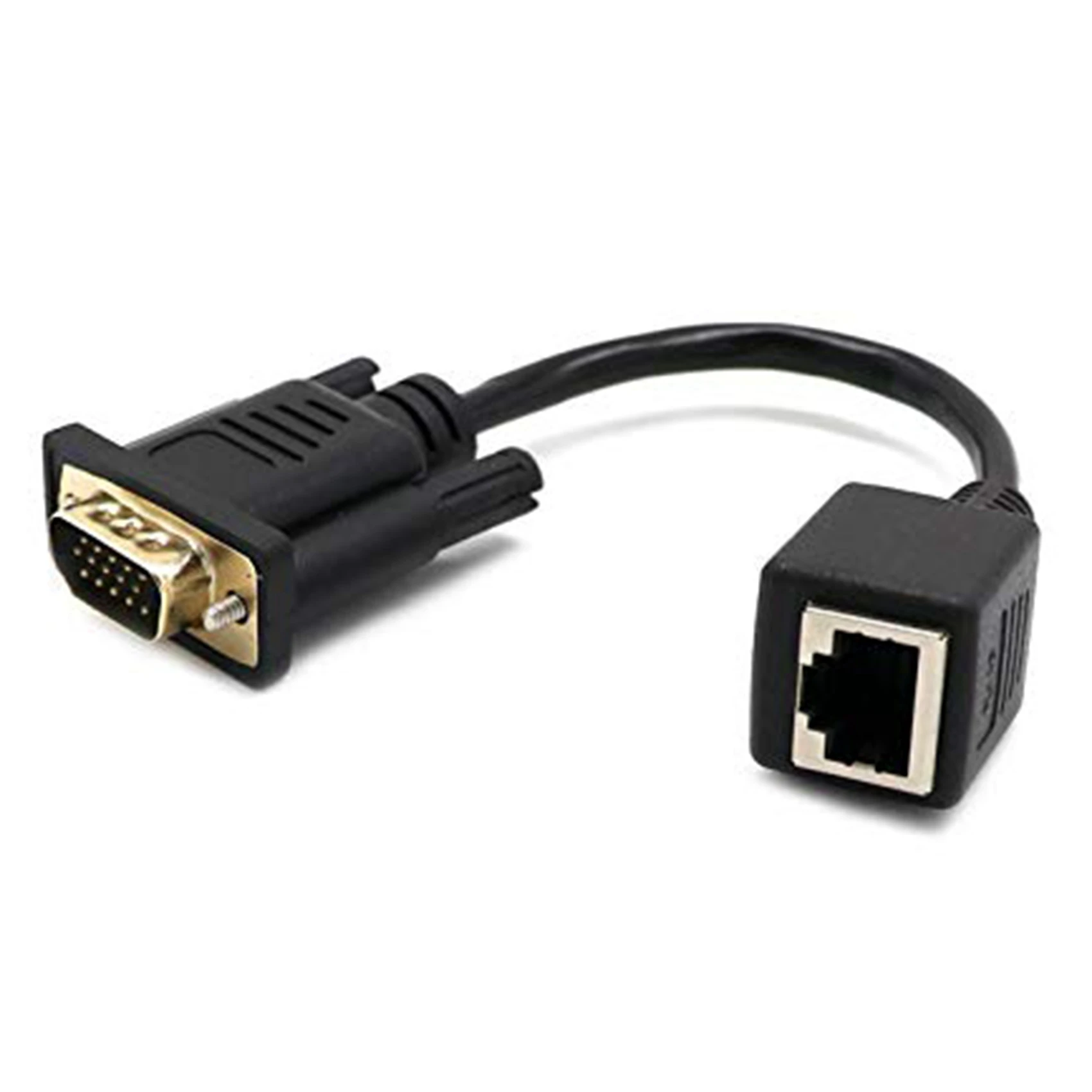Адаптер VGA к RJ45 сетевой кабель сетевому кабелю Кабельный соединитель монитора