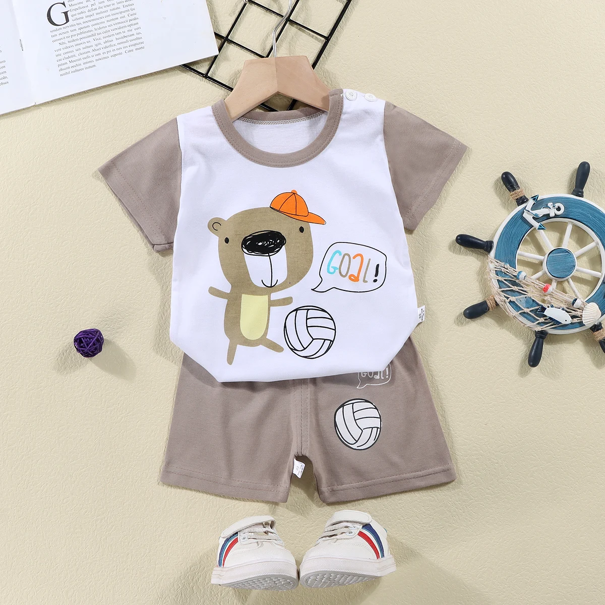 

1-8Y Baby Boy Casual Clothing Set Toddler Girls Kids Clothing Sets For Baby Kids Short Sleeve T-shirts + Shorts Cotton Clothes