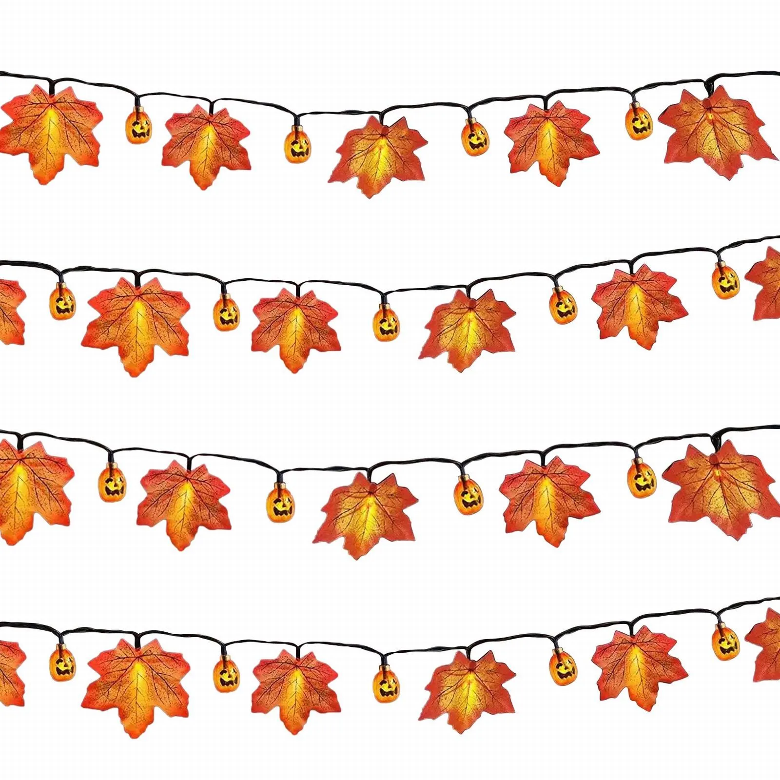 

Mulatto Decor Thanksgiving Halloween Battery Box LED Maple Leaf Light String Indoor And Outdoor Decorative Light String 4M 40