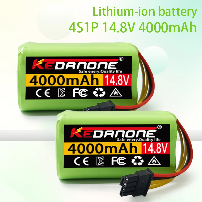 

Литиевая батарея 4S1P 14,8 в 4000 мАч, для робота-пылесоса Cecotec Conga 1390 1490, сменная литий-ионная аккумуляторная батарея