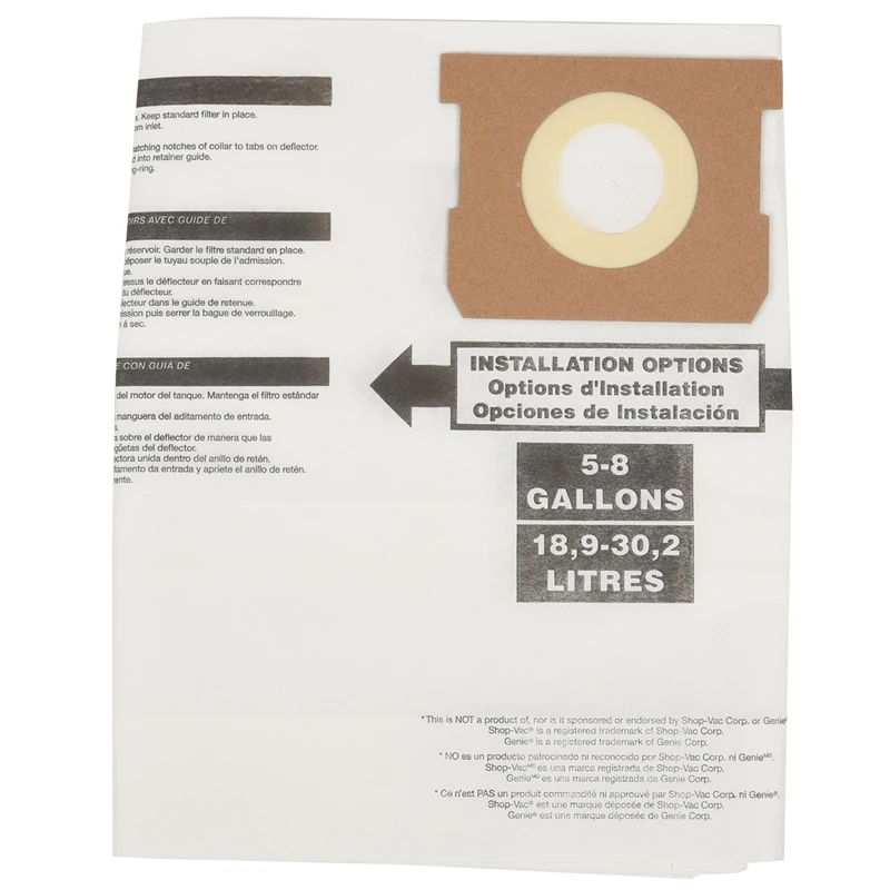 Универсальный мешок для сухой пыли от 5 до 8 галлонов сменный аксессуар пылесоса