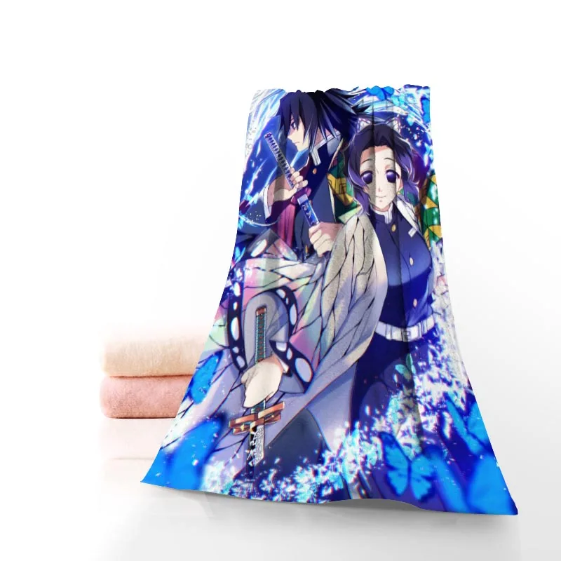

Kimetsu no Yaiba Towel Printed Cotton Face/Bath Towels Microfiber Fabric For Kids Men Women Shower Towels 70X140cm