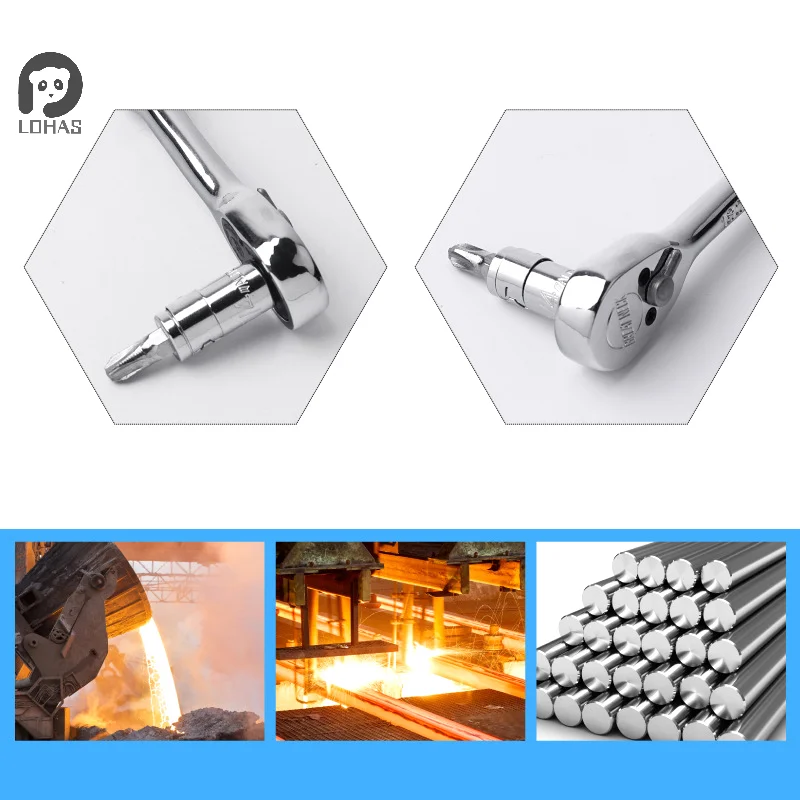 Адаптер для розетки с храповым механизмом 1/2/8/10 мм