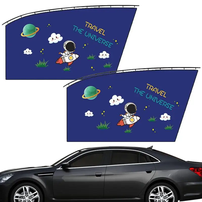 

Мультяшный магнитный автомобильный солнцезащитный козырек для боковых окон, солнцезащитный козырек, летний Регулируемый солнцезащитный козырек для малышей, солнечная УФ-пленка