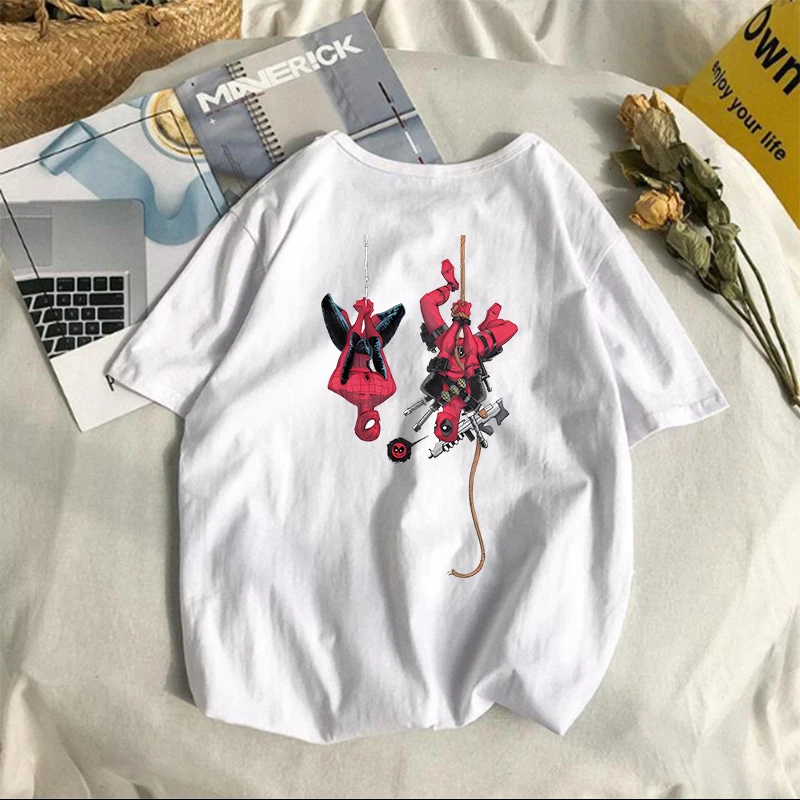 Летняя Повседневная Женская одежда в стиле фильма Dead-pool Y2K стильная футболка топ