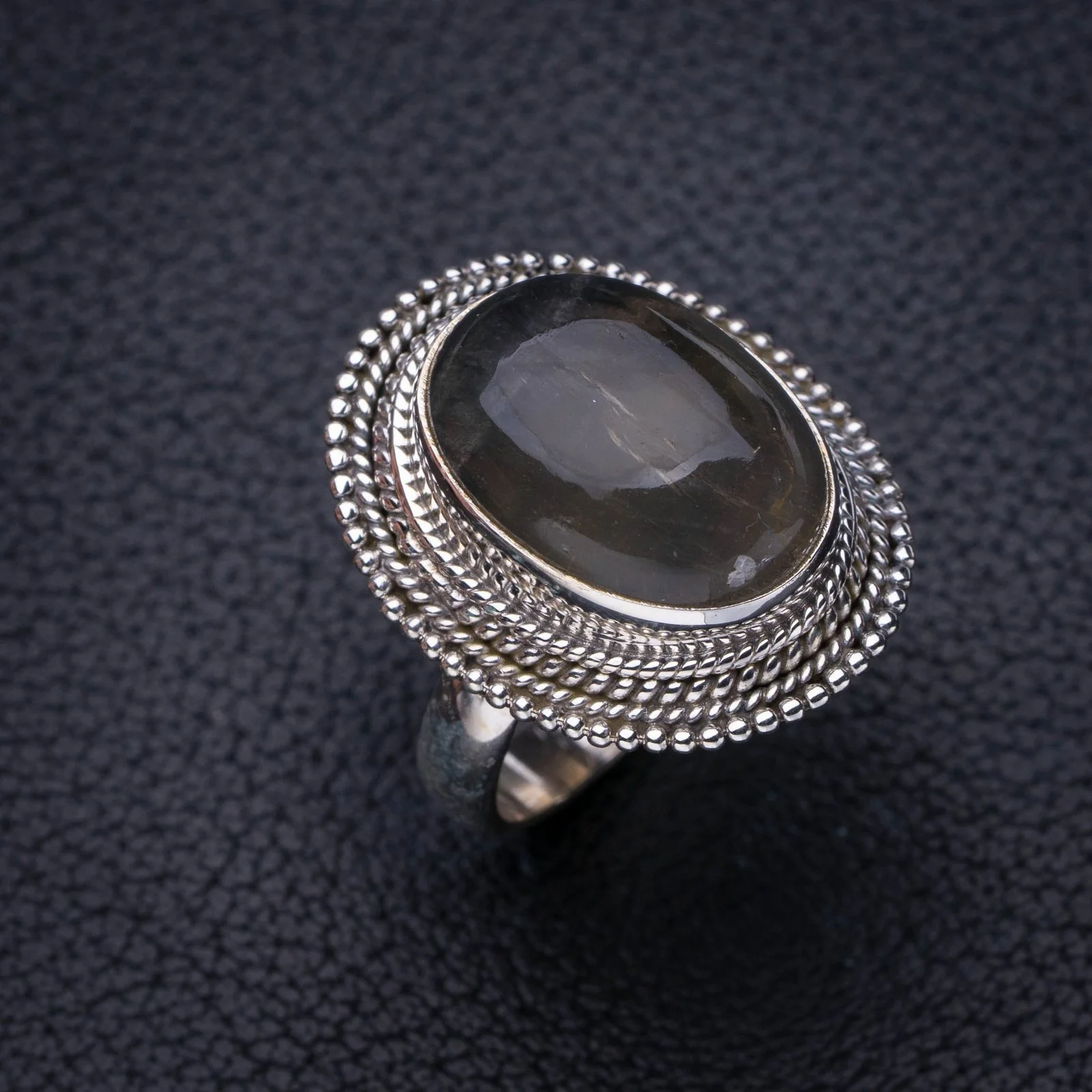 

StarGems Natural Fluorite Handmade 925 Sterling Silver Ring 6.5 E8356