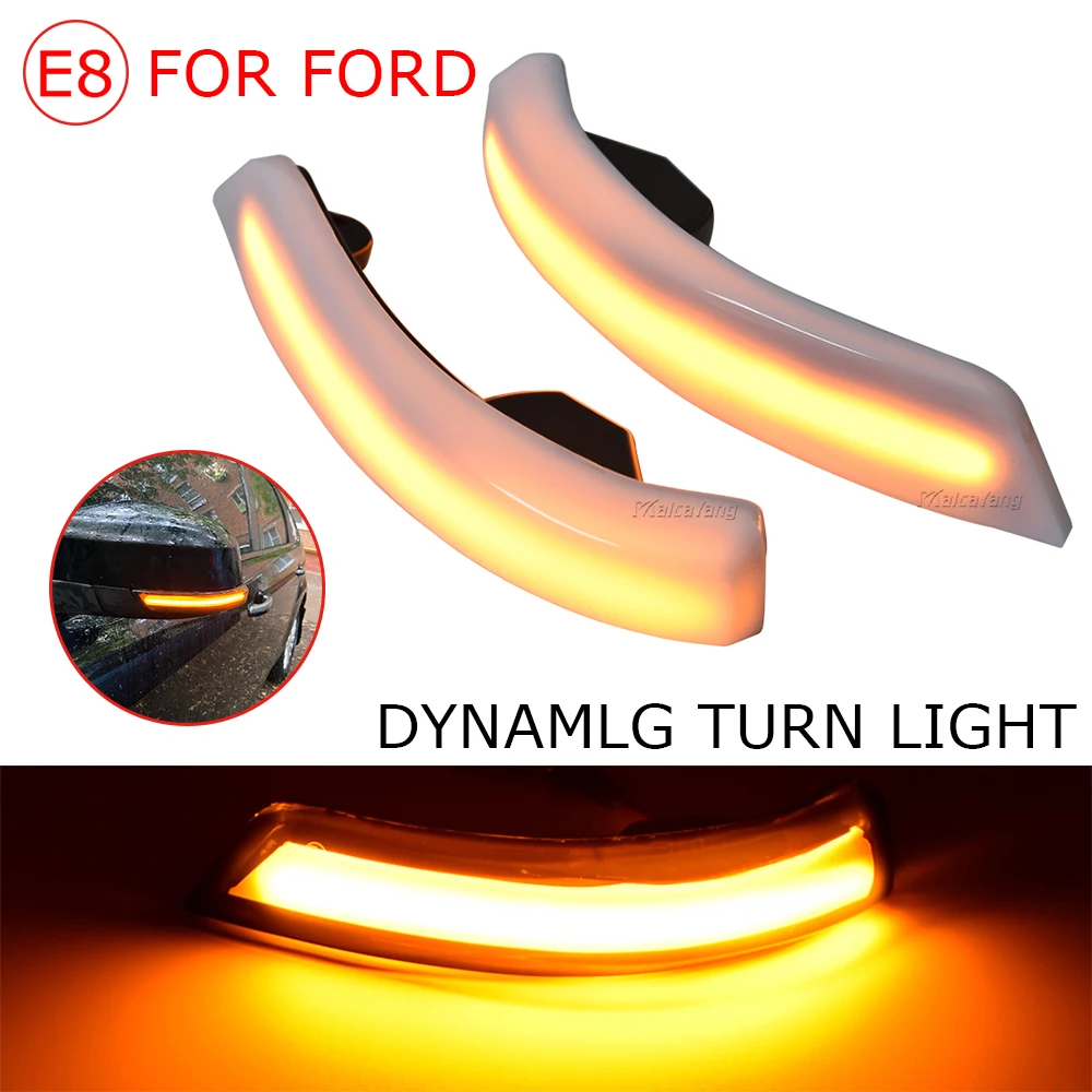 2x Dynamic Turn Signal Light LED Side Rearview Mirror Sequential Indicator Blinker Lamp For Ford Focus 2 3 Mk2 Mk3 Mondeo Mk4 EU