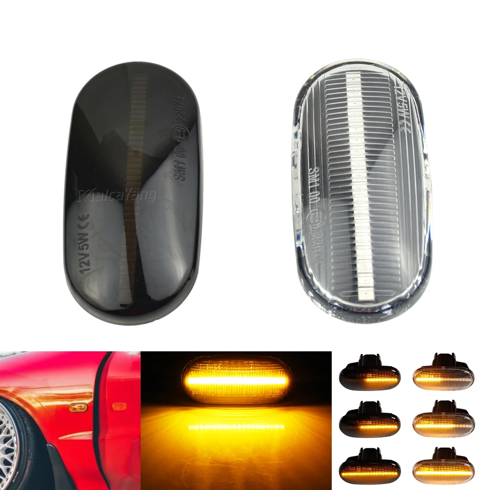 

Dynamic Flowing Water Blinker Led Side Marker Turn Signal Light For Honda Accord Civic CRX Prelude S2000 Del Sol Fit Integra