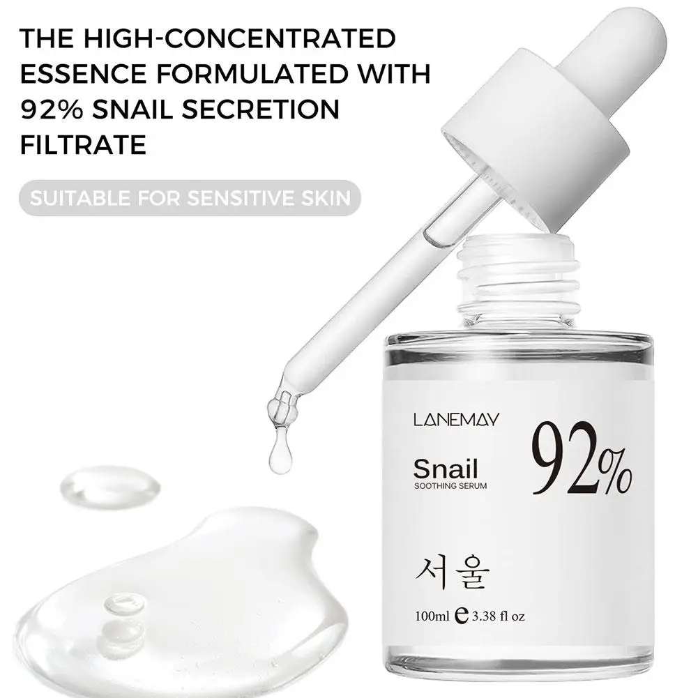 Увлажняющая Успокаивающая эссенция Snail Essence 92% жидкая увлажняющая кожа для женщин