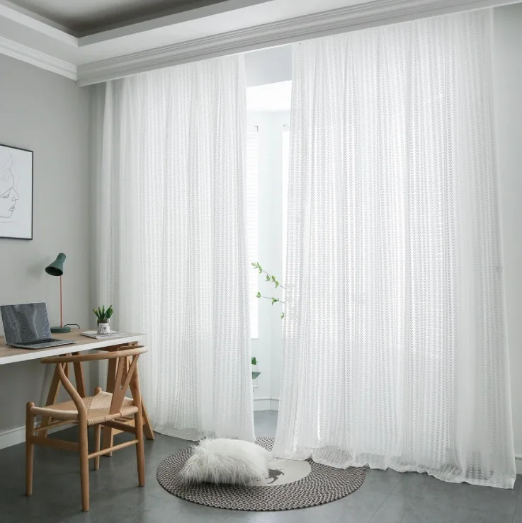 1 шт. Xiao Qingxin японские тканые жаккардовые шторы белая марля полузатемняющие