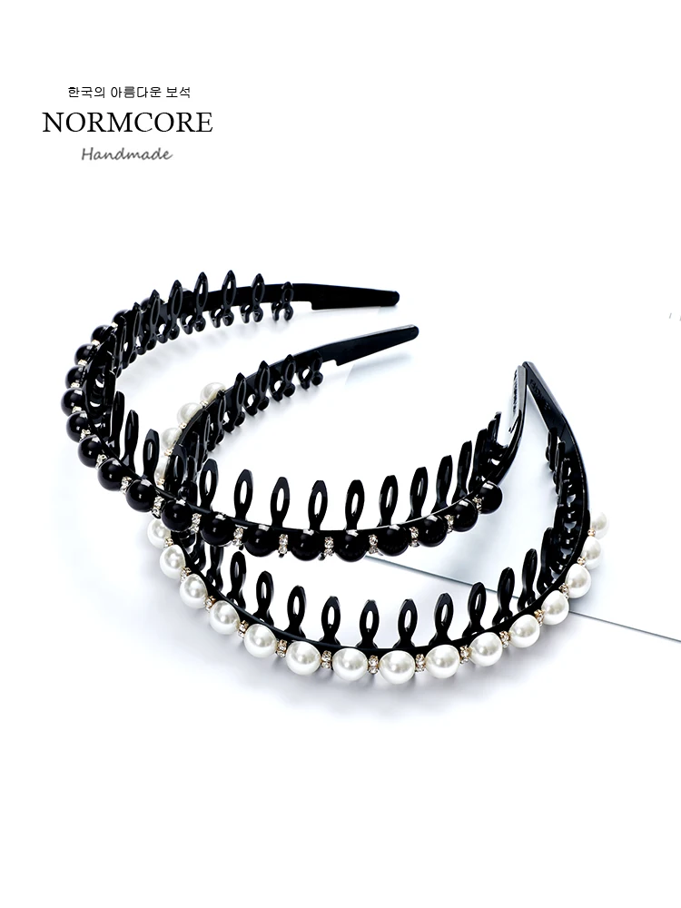 

YY Pearl Headband Autumn and Winter Women's High-Grade Retro Barrettes