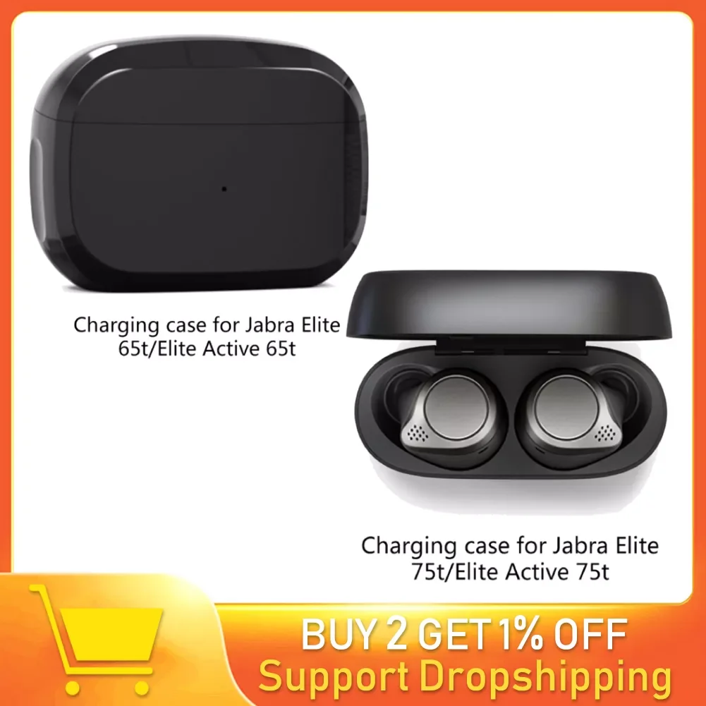 

Earphones Charging Case for Jabra Elite 65t/75t/Elite Active 65t/75t Earbuds Charger Box Dust-Proof Protector