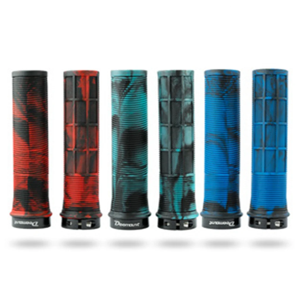 

2pcs Bicycle Lockable Clip Grip Handlebars Silicone Non-Slip Sub-Handlebar Shock Absorption Cycling Grips Bike Accessories