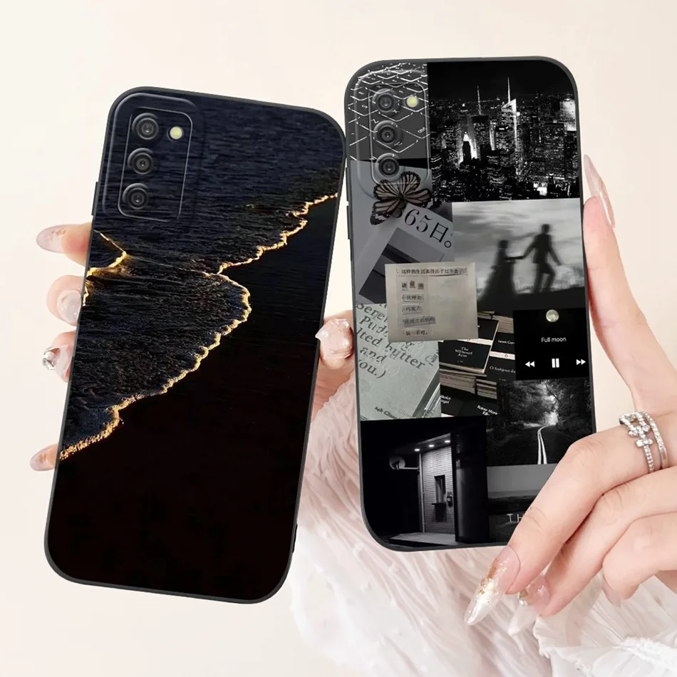 Элегантный мягкий силиконовый чехол с принтом для Samsung Galaxy A03S A02S A03s защитные