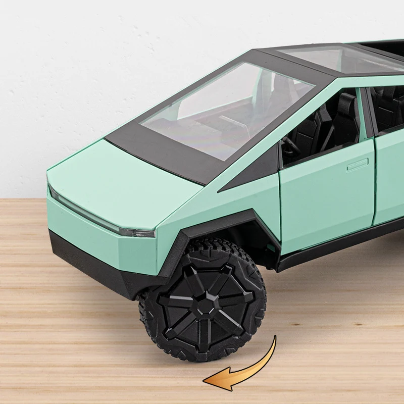 Большой размер 1/24 Cybers Truck Pickup Trailer модель автомобиля из сплава литая под давлением