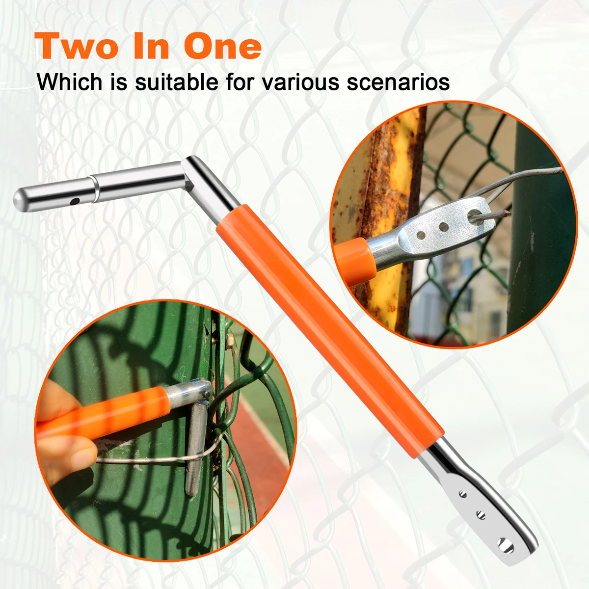 

Solid Steel Clip Wire Bender,Wire Fence Twisting Fastener,T Post Clip Tool,Chain Link Fencing Installation Tool for Barbed Wire