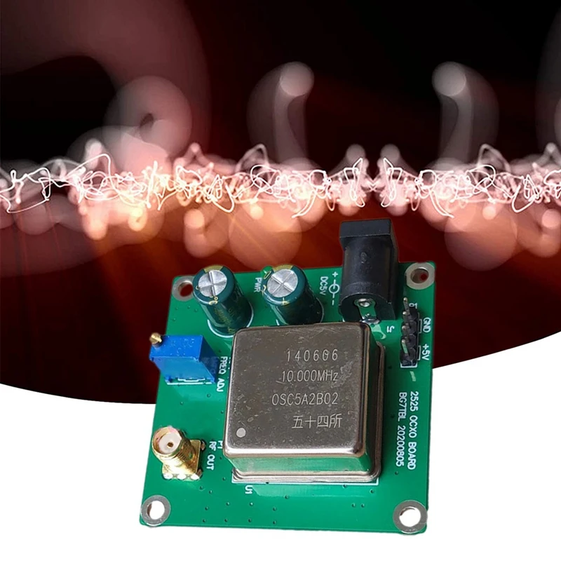 10M OCXO Frequency Standard Board 10Mhz/13DBM Constant Temperature Crystal Oscillator Sine Wave Output OCXO-10M-2525
