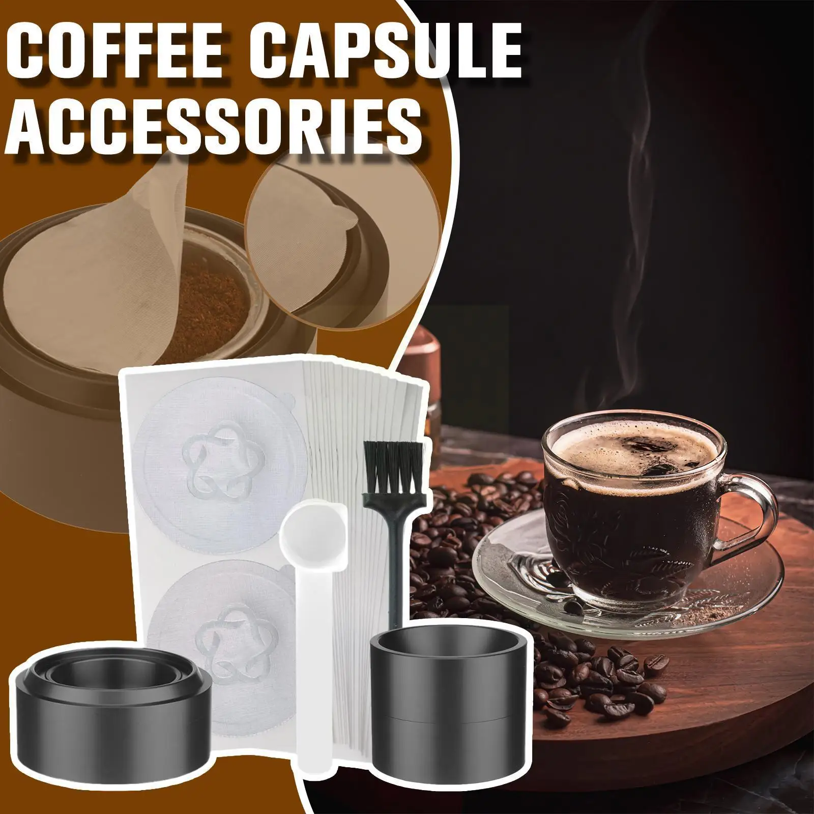 

Новый многоразовый держатель для кофейных капсул для оригинального Nespresso Vertuo 100 шт., наборы для заправки крышек для вертуолина M0t8