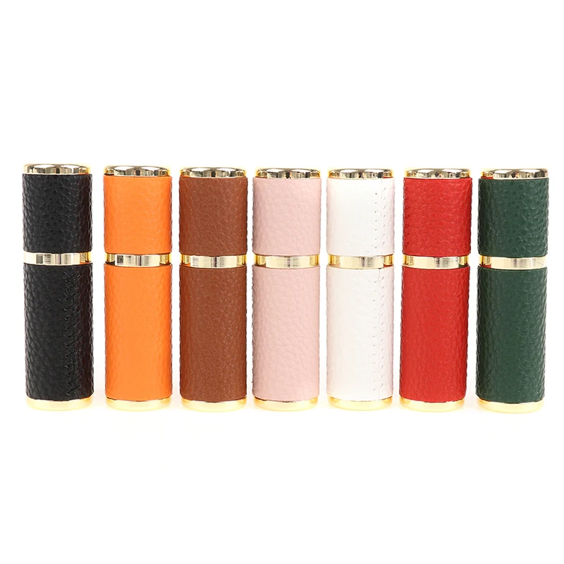 

1PC 5ML Leather Perfume Bottle Portable Sprayer Refillable Empty Perfume Atomizer