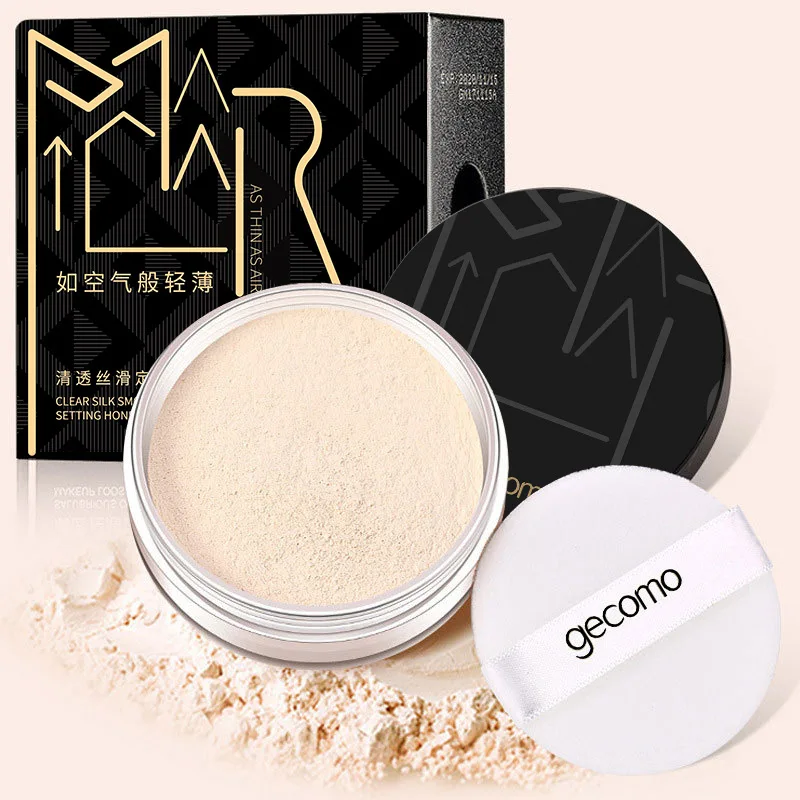 

GECOMO Oil Control Light Thin Makeup Honey Powder Concealer Long-lasting Anti-sweat Does Not Take Off Makeup Loose Powder
