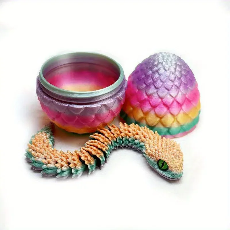 

3D фигурка змеи с яйцом